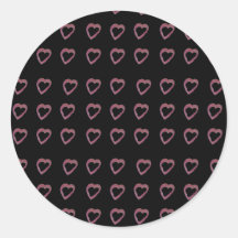 Corações de Batom Rosa Quente