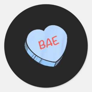 Adesivo Redondo Corações de Conversa do Dia dos Namorados “bae”