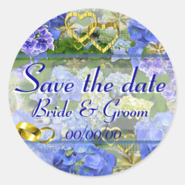 Adesivo Redondo CORAÇÕES E HIDRANGÉS ~ Envelope Vedantes/adesivos