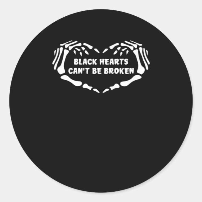 Adesivo Redondo Corações não clássicos (Frente)