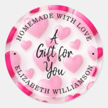 Corações Rosa Homemado com Amor