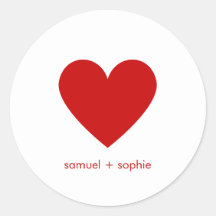 Corações Vermelhos Minimalistas Simples Nomes Mode