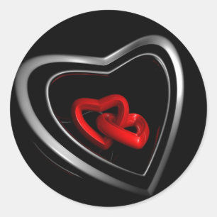 Adesivo Redondo Corações Vinculados