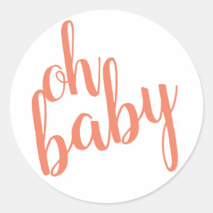 Adesivo Redondo Coral Moderno Oh Baby Sticker