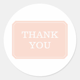 Adesivo Redondo Coral Simplesmente Elegante Obrigado, Pinheiros