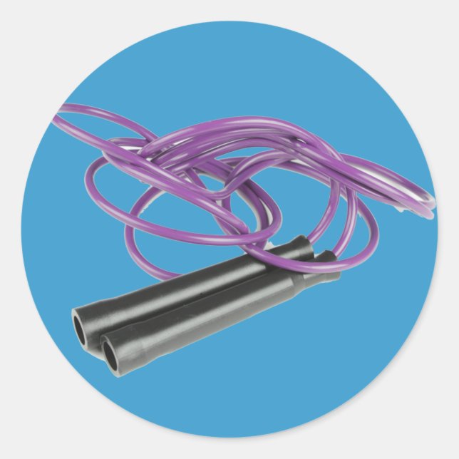 Adesivo Redondo Corda de Salto Roxo (Frente)