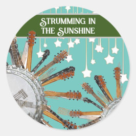 ADESIVO REDONDO CORDAS DE GUITAR NO SOL