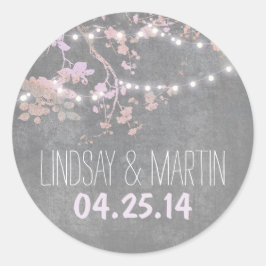 Adesivo Redondo Cordas luminosas bonitinhas e ricos