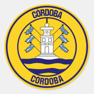 Adesivo Redondo Córdoba Round Emblem