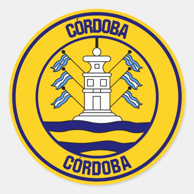 Adesivo Redondo Córdoba Round Emblem (Frente)