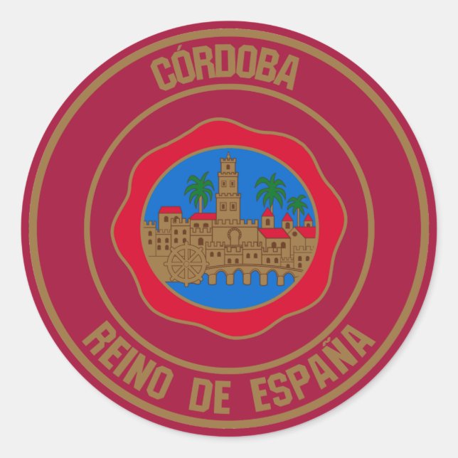 Adesivo Redondo Córdoba Round Emblem (Frente)