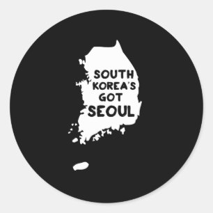Adesivo Redondo Coreia do Sul obtida Seoul