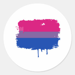 Adesivo Redondo Cores bissexuais do orgulho