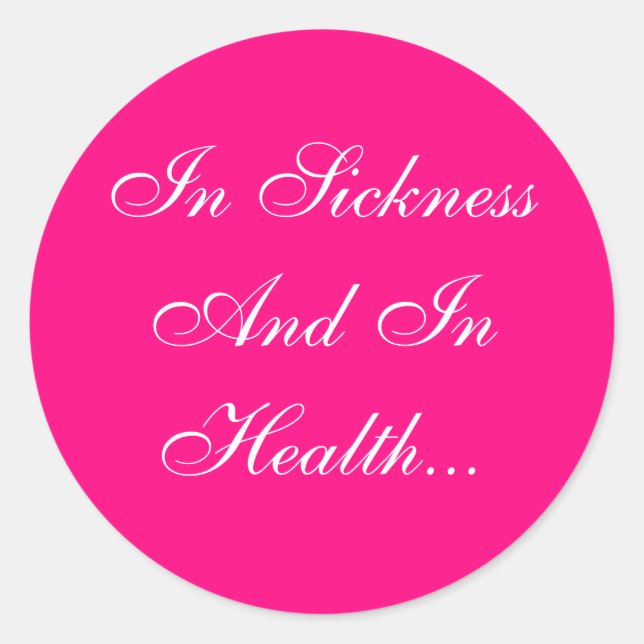 Adesivo Redondo Cores Convites Brilhante Rosa (Frente)