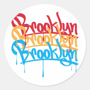 Adesivo Redondo Cores de Brooklyn