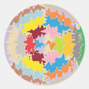 Adesivo Redondo Cores do arco-íris EBR: equilíbrio de energia