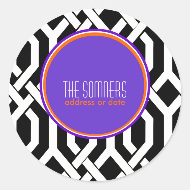 Adesivo Redondo Cores do PixDezines DIY, kew trellis (Frente)