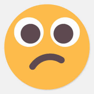 Adesivo Redondo Cores Emoji Editáveis Adoráveis E Cuta Face Confus
