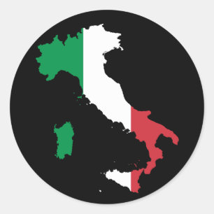 Adesivo Redondo Cores italianas no Boot