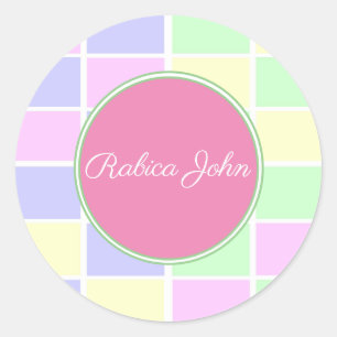 Adesivo Redondo cores pastel
