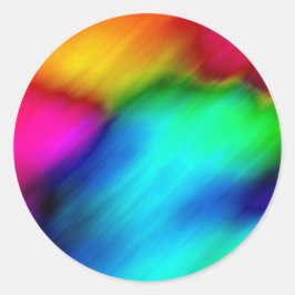 Adesivo Redondo Cores Psicodélicas