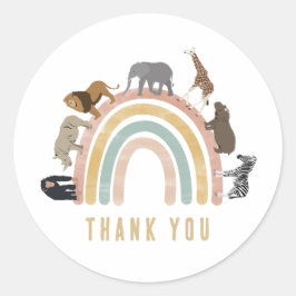 Adesivo Redondo Cores Terrestres Cores Aquarelas Arco-Íris