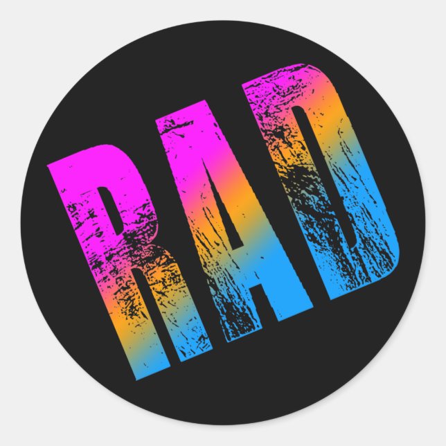 Adesivo Redondo COREY TIGER 1980's RETRO RAD (Frente)