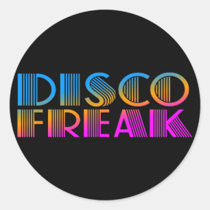 ADESIVO REDONDO COREY TIGER ANOS 80 RETRÔ DISCO FREAK MULTICOLOR