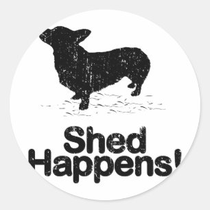 Adesivo Redondo Corgi de Galês do Pembroke