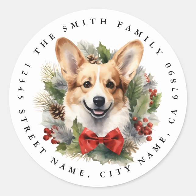Adesivo Redondo Corgi Round Stickers (Frente)
