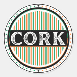 Adesivo Redondo Cork City Pride Emblem – Irish Identity