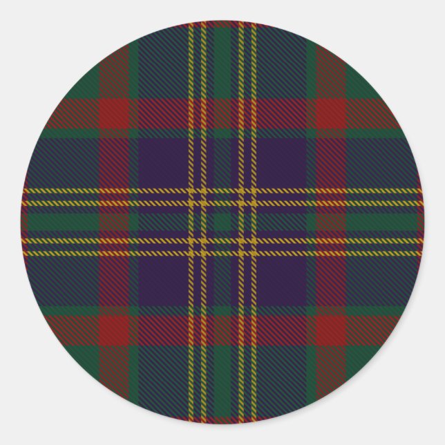 Adesivo Redondo Cork County Irish Tartan (Frente)