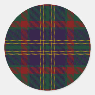 Adesivo Redondo Cork County Irish Tartan