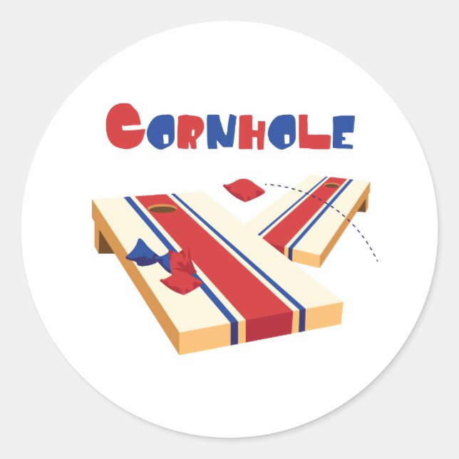Adesivo Redondo Cornhole (Frente)