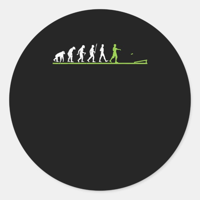 Adesivo Redondo Cornhole Evolution Engraçado Buraco de Milho Funny (Frente)