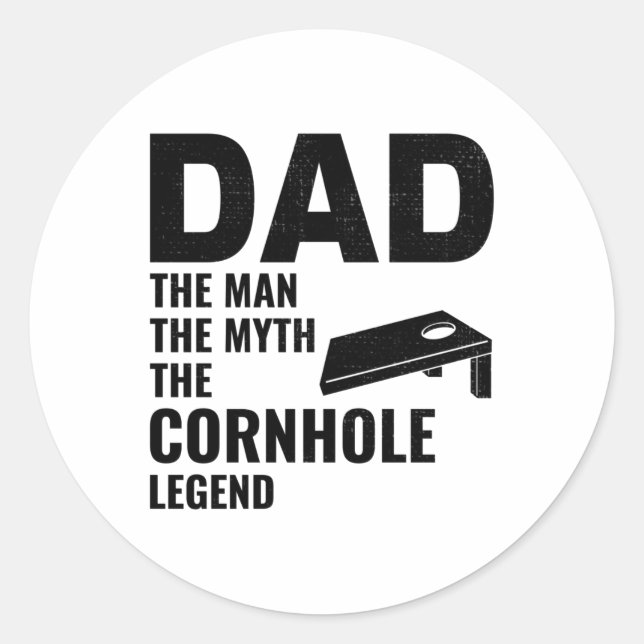 Adesivo Redondo Cornhole Game Conselhos Bolsas Engraçado (Frente)