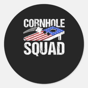 Adesivo Redondo Cornhole Squad Cornhole