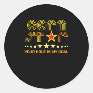 Adesivo Redondo Cornstar Your Hole é o meu Cornhole