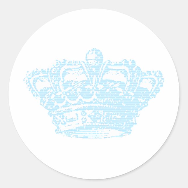 Adesivo Redondo Coroa azul (Frente)