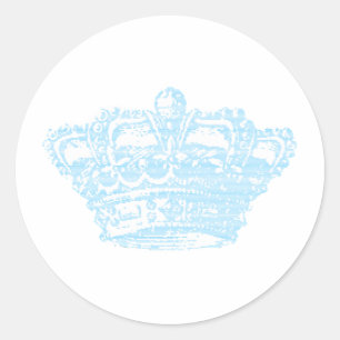 Adesivo Redondo Coroa azul