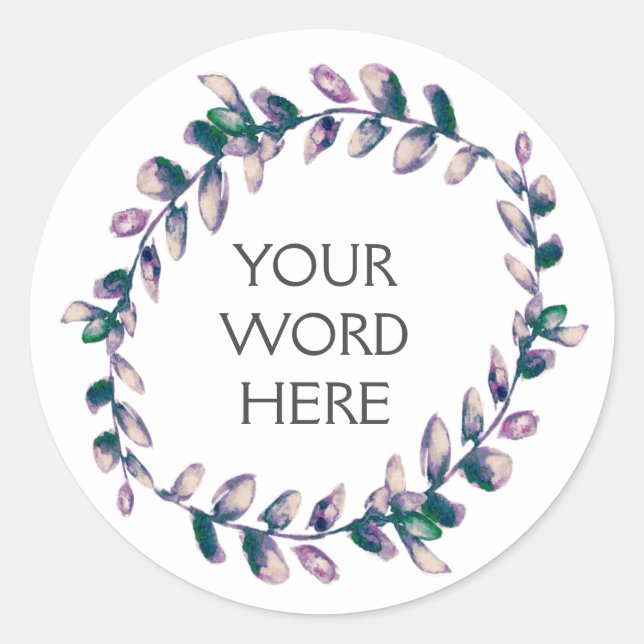 Adesivo Redondo Coroa Botânica - Vênus - (Frente)