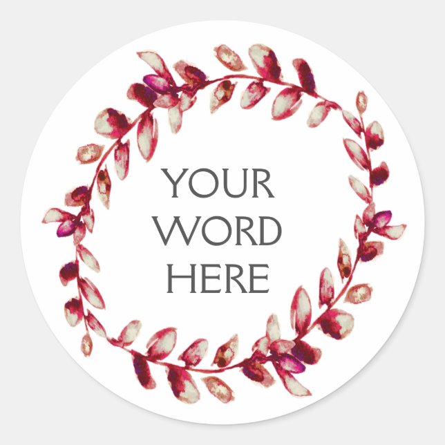 Adesivo Redondo Coroa Botânica - Vesta - (Frente)