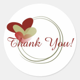 Adesivo Redondo Coroa com Corações