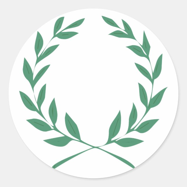 Adesivo Redondo Coroa de louros (Frente)