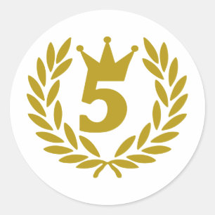 Adesivo Redondo Coroa-de-louros-reais