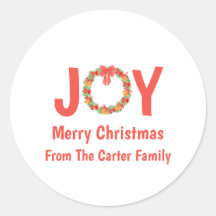 Coroa de Natal Personalizada da Família para as Fe