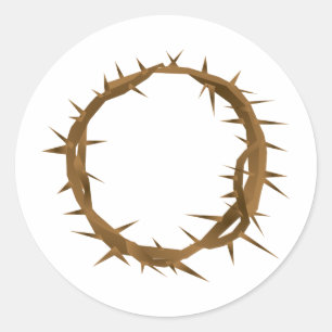 Adesivo Redondo Coroa de Thornes