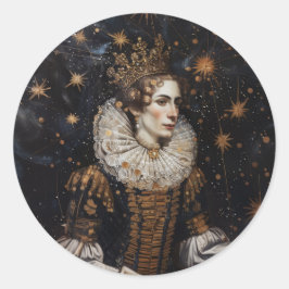 Adesivo Redondo Coroa Josephine - Autocolantes redondos para artig