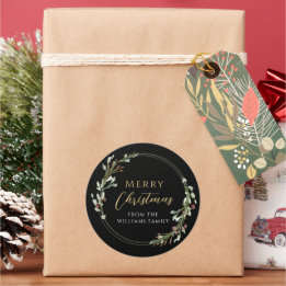Adesivo Redondo Coroa Minimalista de Natal