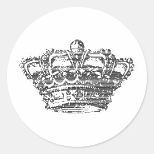 Adesivo Redondo Coroa preta